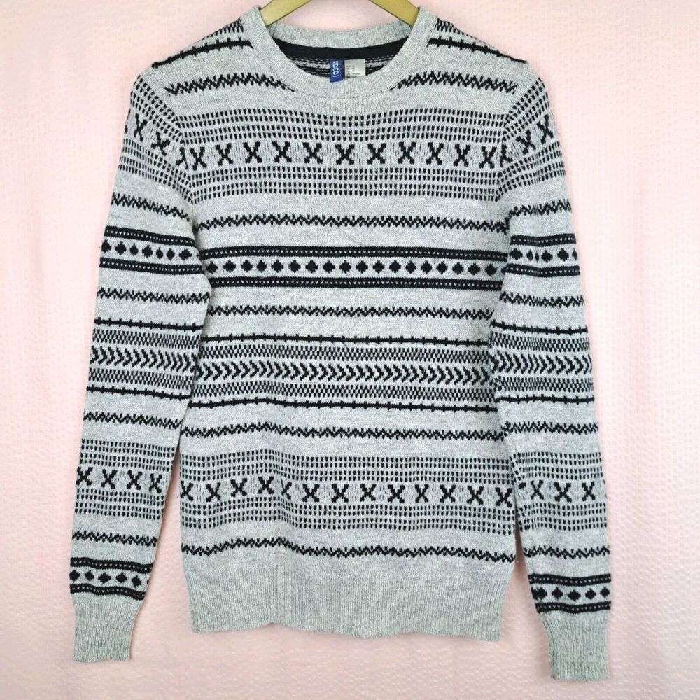 Devided H&M Sweater Women Wool Blend Size XS Gray Knit Long Sleeve